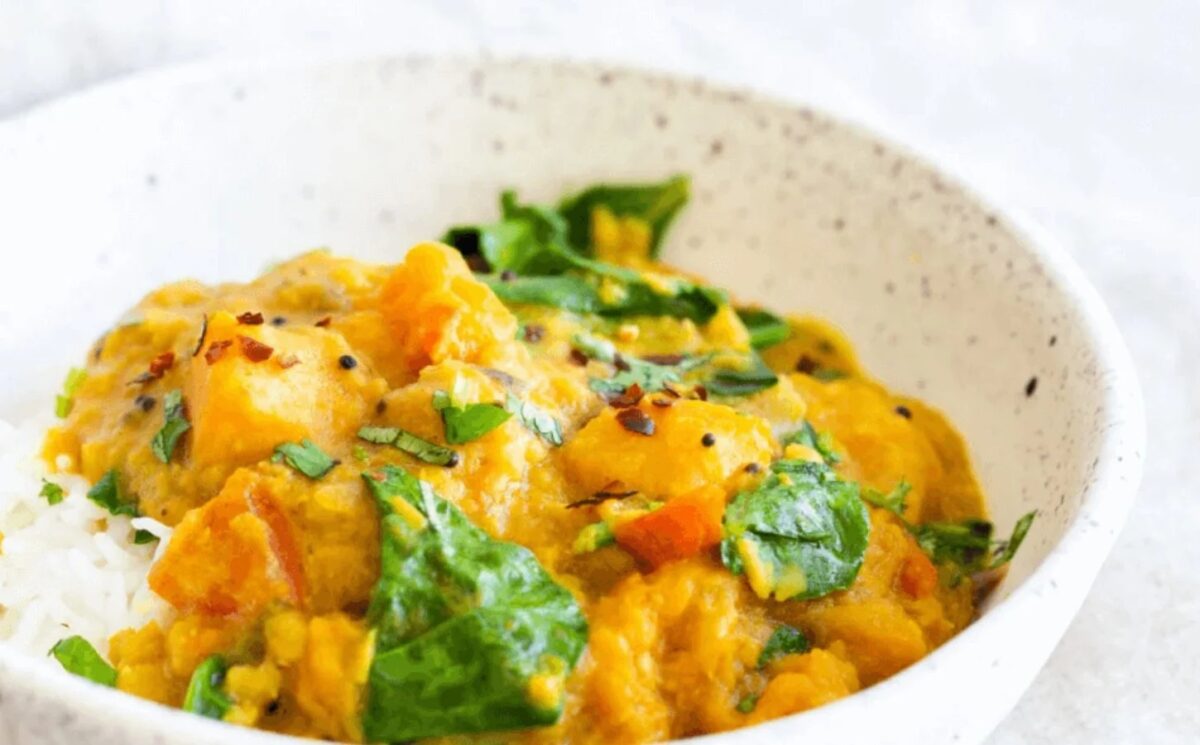 A quick and easy butternut squash curry
